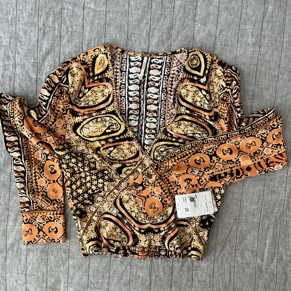 NWT FREE PEOPLE boho crop top